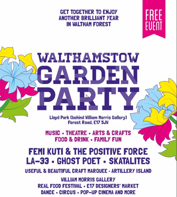 Walthamstow Garden Party flyer